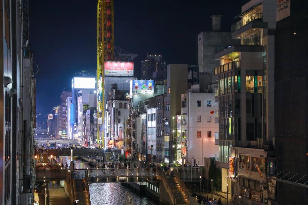 道頓堀民泊＆Mini浮世絵美術館、道頓堀真ん中、心斎橋、家族旅行、Family Trip Osaka 401公寓 外观 照片