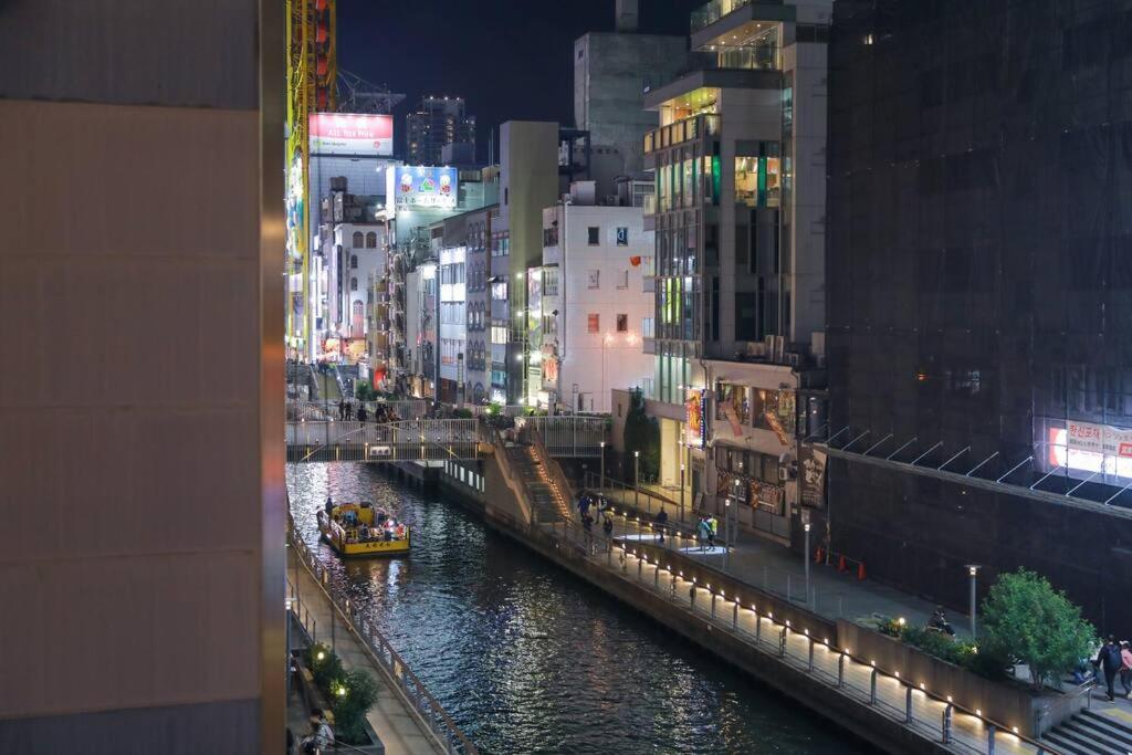 道頓堀民泊＆Mini浮世絵美術館、道頓堀真ん中、心斎橋、家族旅行、Family Trip Osaka 401公寓 外观 照片
